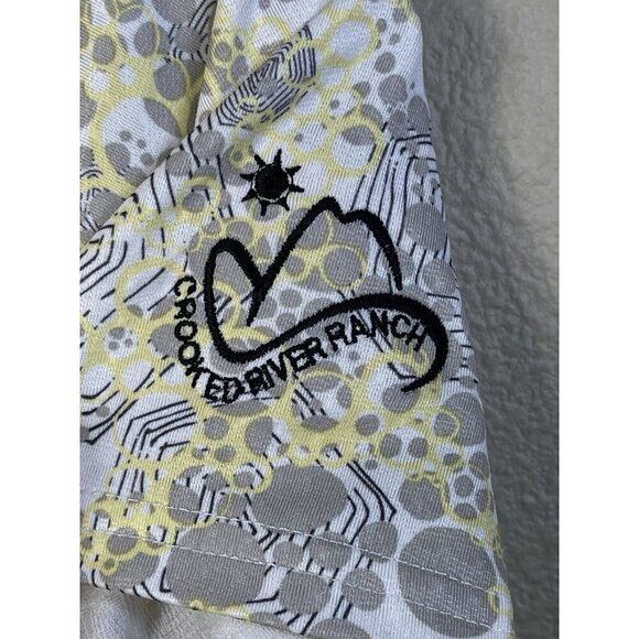 Bette & Court Celeste Print Women's Golf Polo SPF 50 M Zip Mock Neck Sleeve Logo - Picture 7 of 9